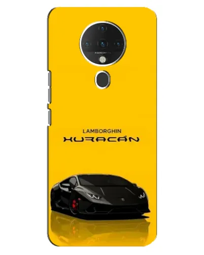 Чехол для TECNO Spark 6 с картинкой «Lamborghini Huracan черный»