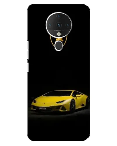 Чехол для TECNO Spark 6 с картинкой «Lamborghini желтый акцент»