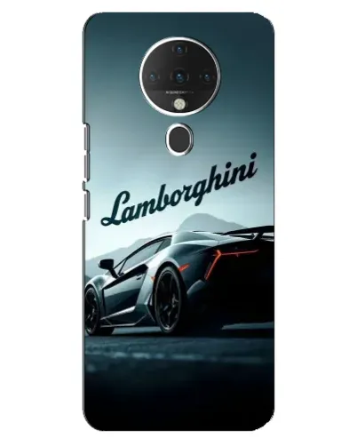 Чехол для TECNO Spark 6 с картинкой «Классическая надпись Lamborghini»