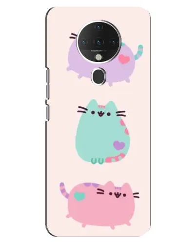 Чохол для TECNO Spark 6 з картинкою «Pusheen тріо» Чохол для TECNO Spark 6 з картинкою «Pusheen тріо»