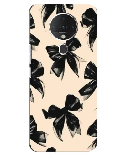 Чохол для TECNO Spark 6 з картинкою «Патерн чорні банти» Чохол для TECNO Spark 6 з картинкою «Патерн чорні банти»