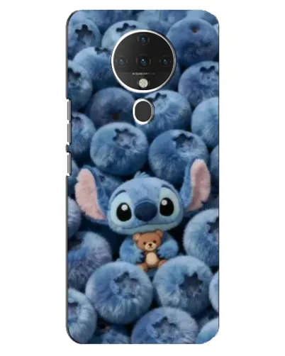 Чехол для TECNO Spark 6 с картинкой «Стич и голубика»