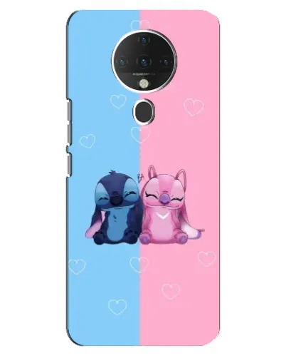 Чехол для TECNO Spark 6 с картинкой «Stitch и Angel Love»