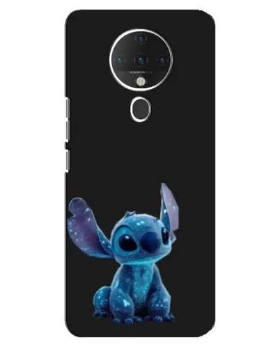 Чехол для TECNO Spark 6 с картинкой «Стич на черном»