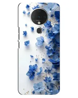 Чехол для TECNO Spark 6 с картинкой «Голубой цветочный каскад»