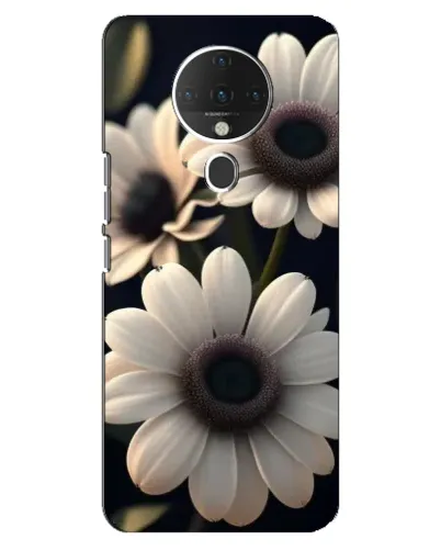 Чехол для TECNO Spark 6 с картинкой «Белые маргаритки макро»