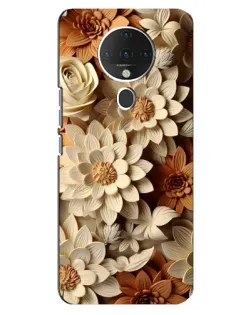Чехол для TECNO Spark 6 с картинкой «Бежевый флористический декор»