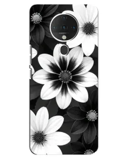 Чехол для TECNO Spark 6 с картинкой «Монохромные астры»
