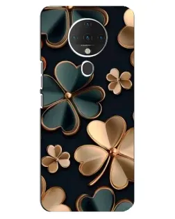 Чехол для TECNO Spark 6 с картинкой «Клевер в золоте»