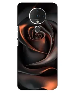 Чехол для TECNO Spark 6 с картинкой «Шелковая черная роза»