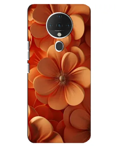 Чехол для TECNO Spark 6 с картинкой «Оранжевый макро цветок»
