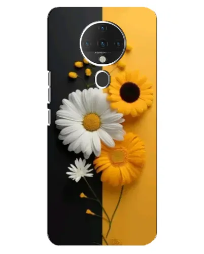 Чехол для TECNO Spark 6 с картинкой «Подсолнух и ромашка»