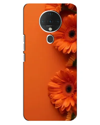 Чехол для TECNO Spark 6 с картинкой «Оранжевые герберы»