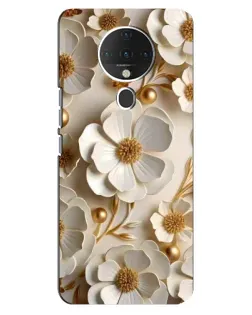 Чехол для TECNO Spark 6 с картинкой «Белие бумажние  цвети»