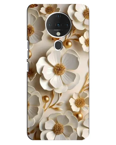 Чехол для TECNO Spark 6 с картинкой «Белие бумажние  цвети»