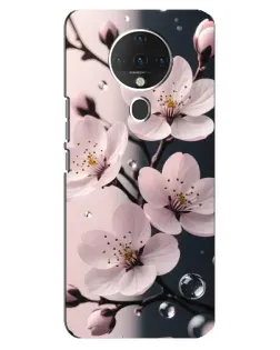 Чехол для TECNO Spark 6 с картинкой «Нежная сакура и капли»