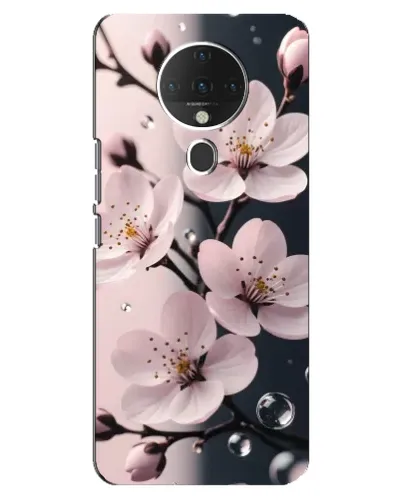 Чехол для TECNO Spark 6 с картинкой «Нежная сакура и капли» Чехол для TECNO Spark 6 с картинкой «Нежная сакура и капли»
