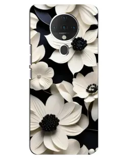 Чехол для TECNO Spark 6 с картинкой «Объемные белые цветы»
