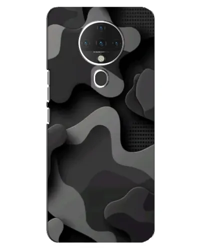 Чехол для TECNO Spark 6 с картинкой «Темный абстрактный камуфляж»
