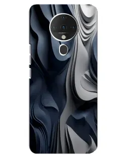Чохол для TECNO Spark 6 з картинкою «Об'ємні сині складки»