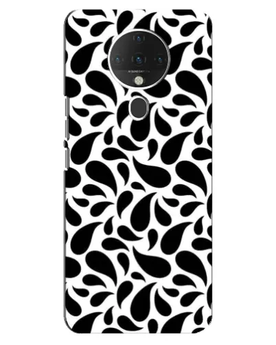 Чехол для TECNO Spark 6 с картинкой «Контрастные черные капли»