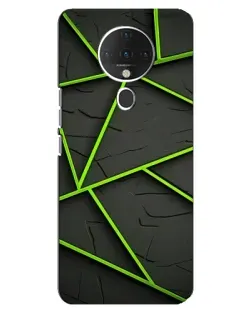 Чехол для TECNO Spark 6 с картинкой «Зеленые геометрические линии»