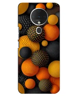 Чехол для TECNO Spark 6 с картинкой «Объемные оранжевые сферы»