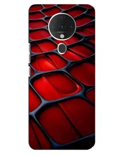 Чехол для TECNO Spark 6 с картинкой «Красная глянцевая сетка»
