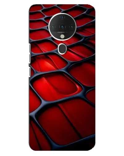 Чехол для TECNO Spark 6 с картинкой «Красная глянцевая сетка»