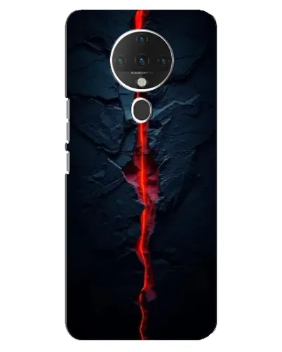 Чехол для TECNO Spark 6 с картинкой «Kрасная лавовая трещина»