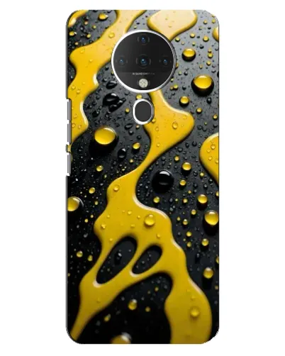 Чехол для TECNO Spark 6 с картинкой «Жидкое желтое золото»