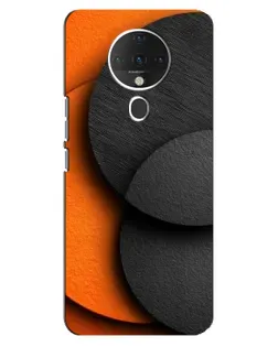 Чехол для TECNO Spark 6 с картинкой «Геометрия оранжевых кругов»