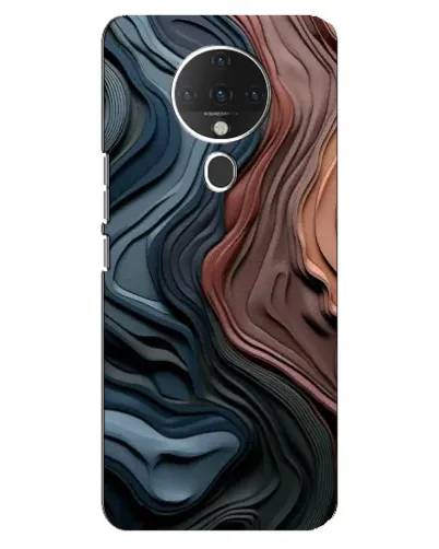 Чехол для TECNO Spark 6 с картинкой «Цветные волны каньона»