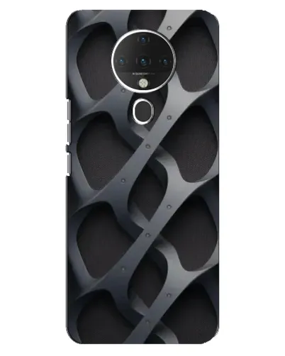 Чехол для TECNO Spark 6 с картинкой «Объемное серое плетение»