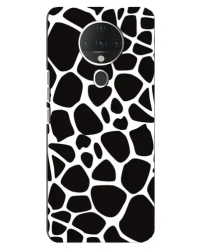 Чехол для TECNO Spark 6 с картинкой «Черно-белый жираф»