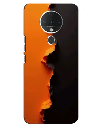 Чехол для TECNO Spark 6 с картинкой «Оранжевый разлом»