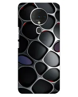 Чехол для TECNO Spark 6 с картинкой «Объемная темная решетка»