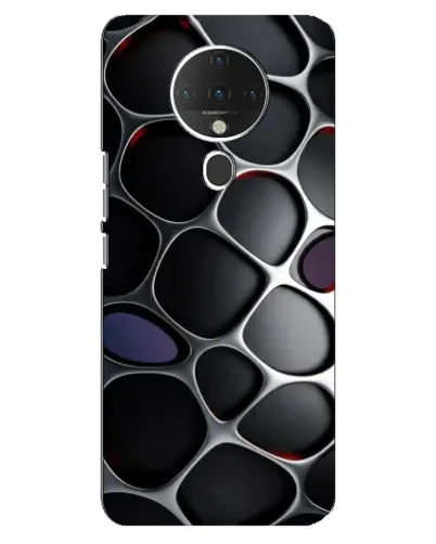 Чехол для TECNO Spark 6 с картинкой «Объемная темная решетка»