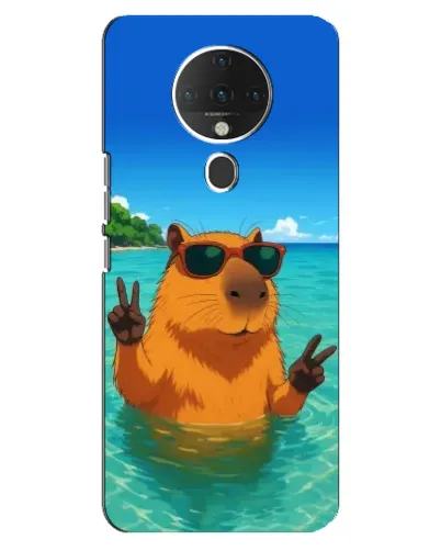 Чехол для TECNO Spark 6 с картинкой «Морская капибара»