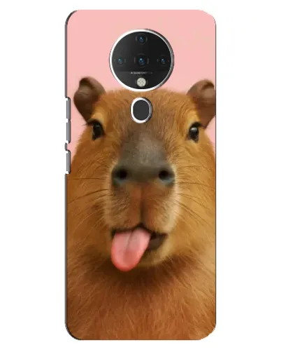 Чехол для TECNO Spark 6 с картинкой «Капибара с языком»