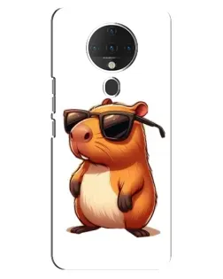 Чехол для TECNO Spark 6 с картинкой «Капибара в очках»