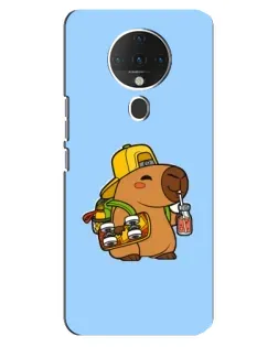 Чехол для TECNO Spark 6 с картинкой «Капибара на скейте»
