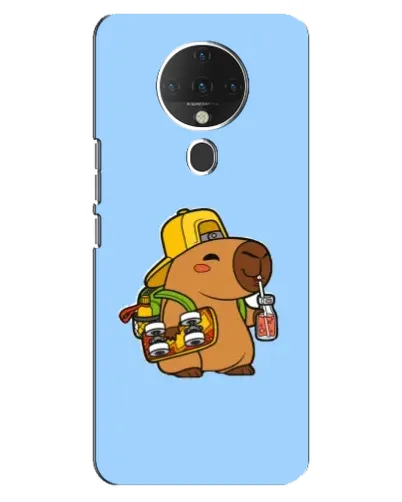 Чехол для TECNO Spark 6 с картинкой «Капибара на скейте»