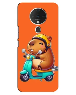 Чехол для TECNO Spark 6 с картинкой «Капибара на скутере»