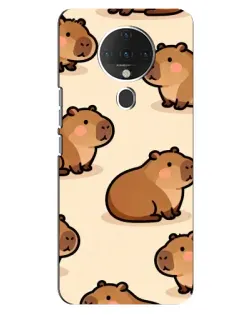 Чехол для TECNO Spark 6 с картинкой «Паттерн милых капибар»