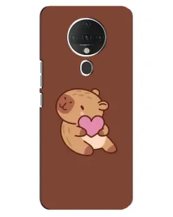 Чехол для TECNO Spark 6 с картинкой «Капибара с сердцем»