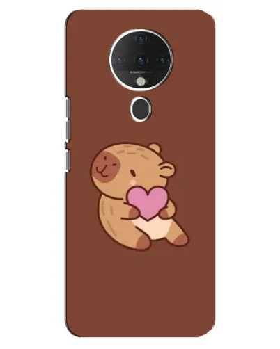 Чехол для TECNO Spark 6 с картинкой «Капибара с сердцем»
