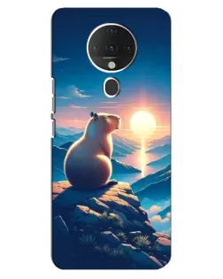 Чехол для TECNO Spark 6 с картинкой «Закат солнца с капибарой»