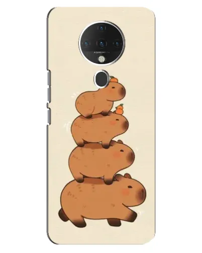 Чехол для TECNO Spark 6 с картинкой «Башня из капибар»