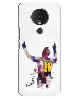 Чехол для TECNO Spark 6 с картинкой «Акварельный Месси Барселона»